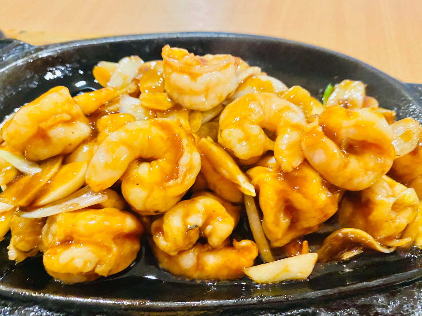 gambas con ajos a la plancha