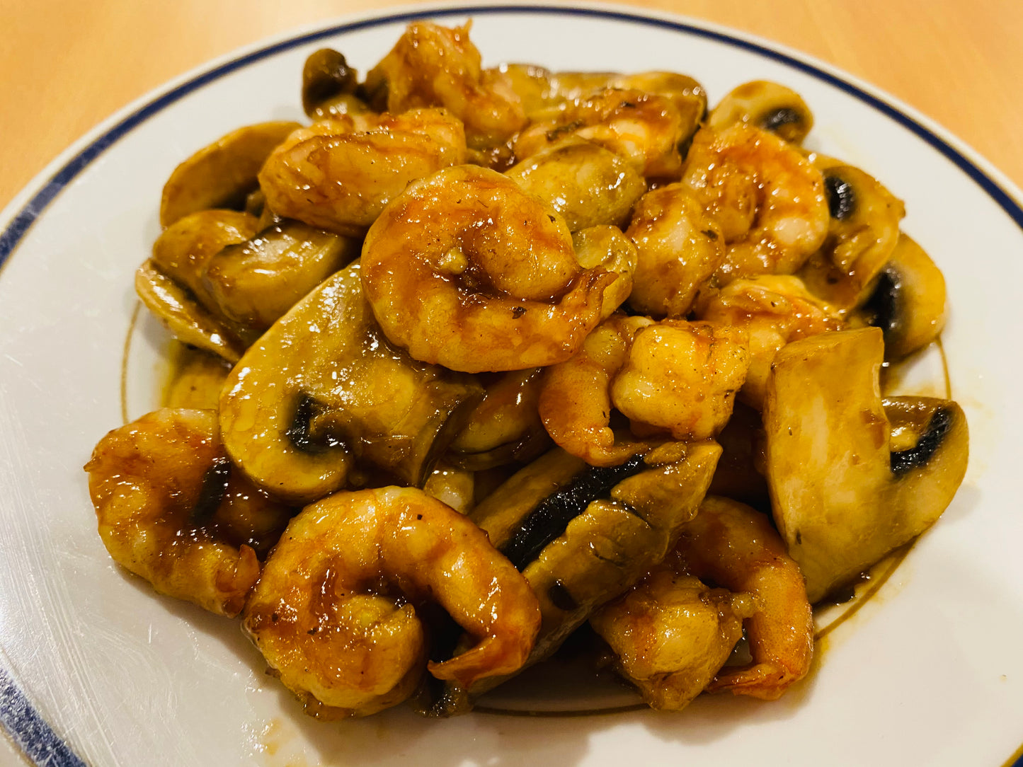 gambas con chapinones