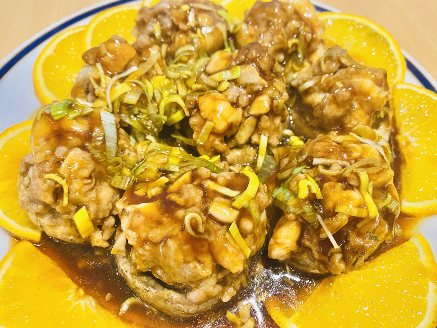 champinones rellenos de gambas