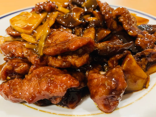 ternera con bambu y seta