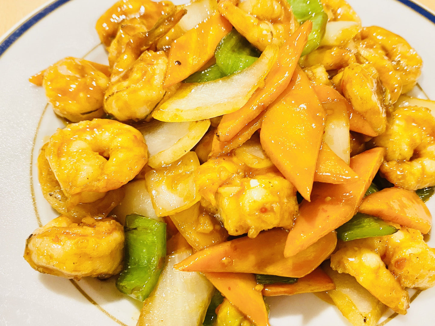 gambas con salsa picante