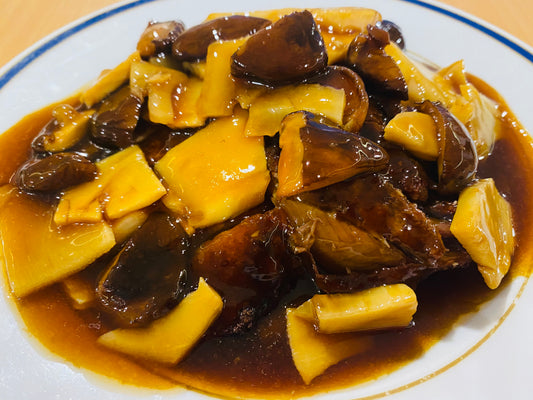 pato con bambu y setas